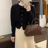 Women Knitted Cardigan Red Knitted Cardigan Bow Sweater Coat