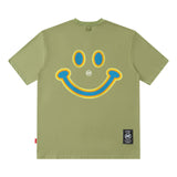 Men T Shirt Hip Hop Smiley Printed Casual Short Sleeve T-shirt