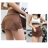 Women Yoga Sports Shorts Casual Yoga Culottes Hip Skirt Sports Skirt
