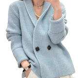 Women Knitted Cardigan Sweater Autumn and Winter Loose Knitwear